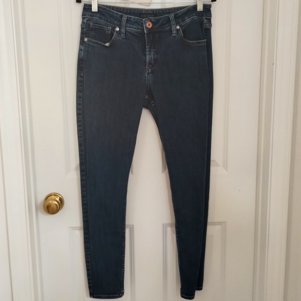 Silver Jeans Women's Skinny Jeans - Dark Blue